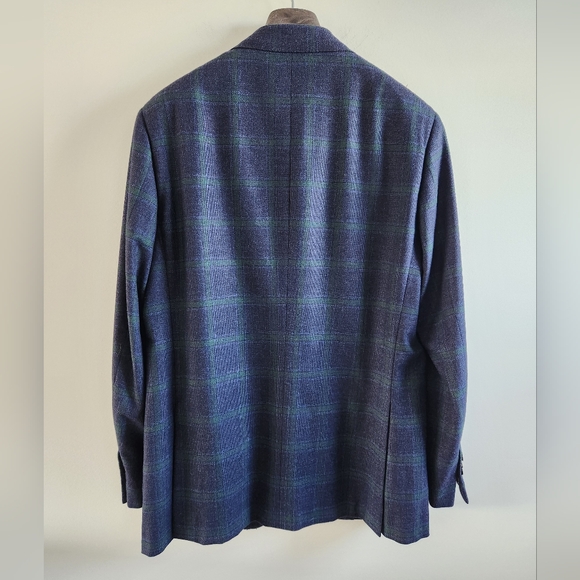 Isaia Sanita Winter Hopsack Men's Sport Coat Size IT 54 8R - Picture 7 of 11